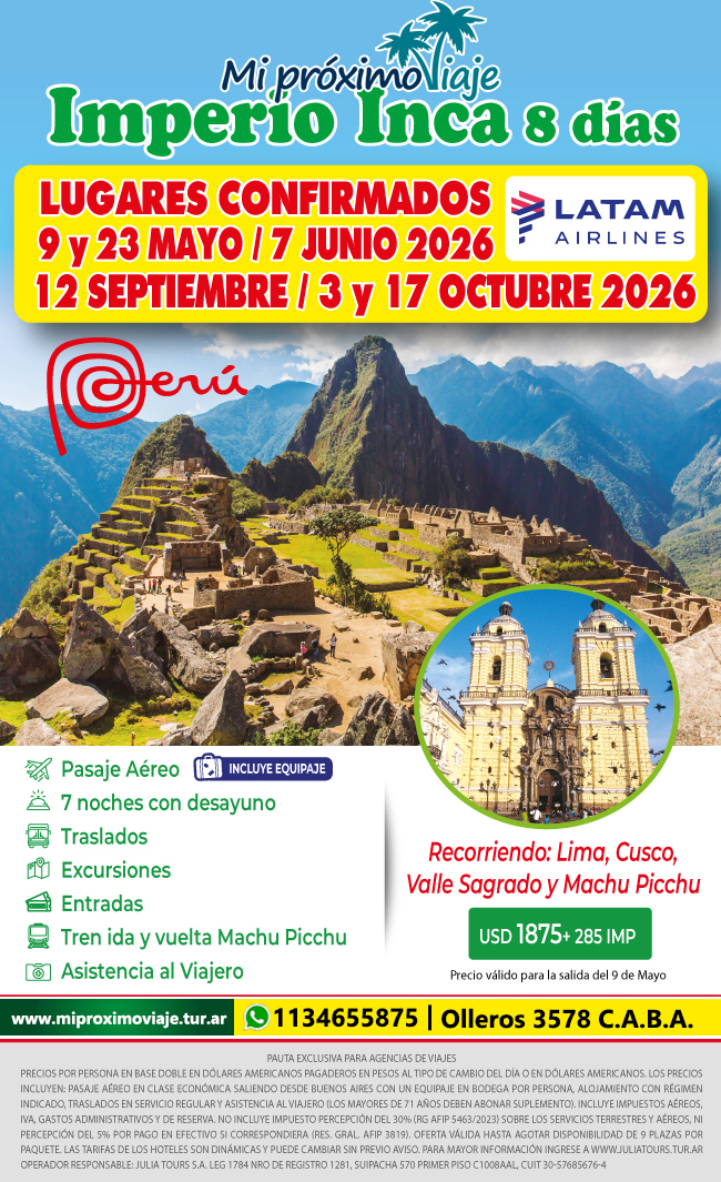 IMPERIO INCA 8 NOCHES